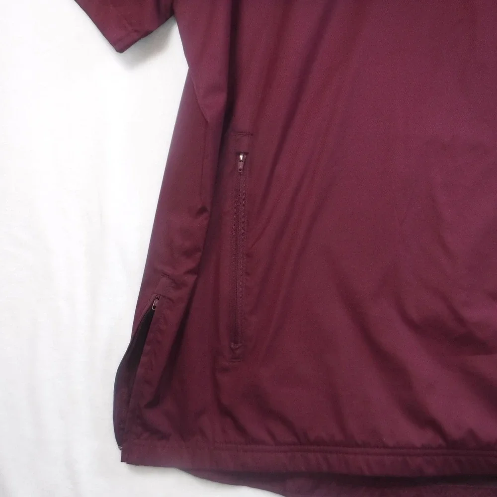 Adidas Texas A&M Aggies Quarter‎ Zip Short Sleeve Windbreaker Maroon Mens 2XL
